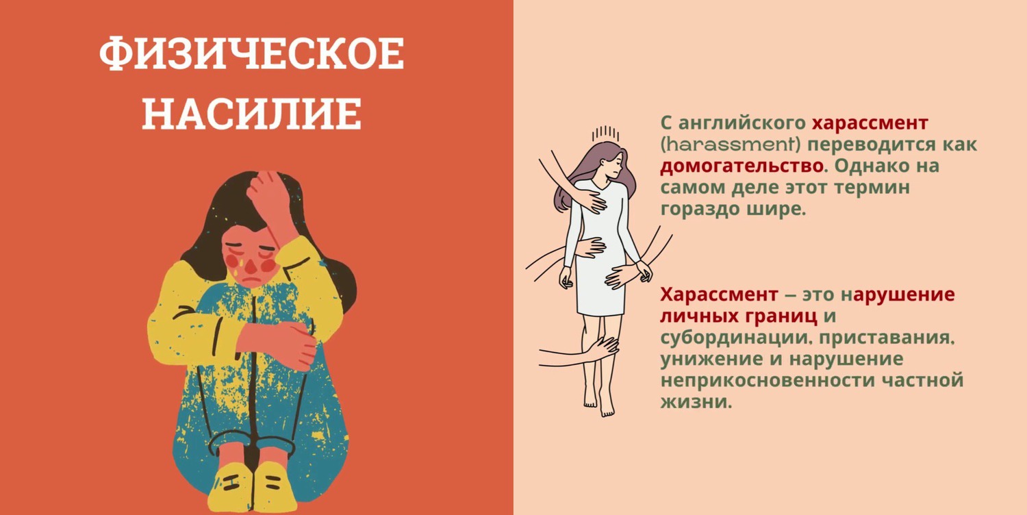 Кадры из анимационных роликов проекта «Каким бывает насилие»
